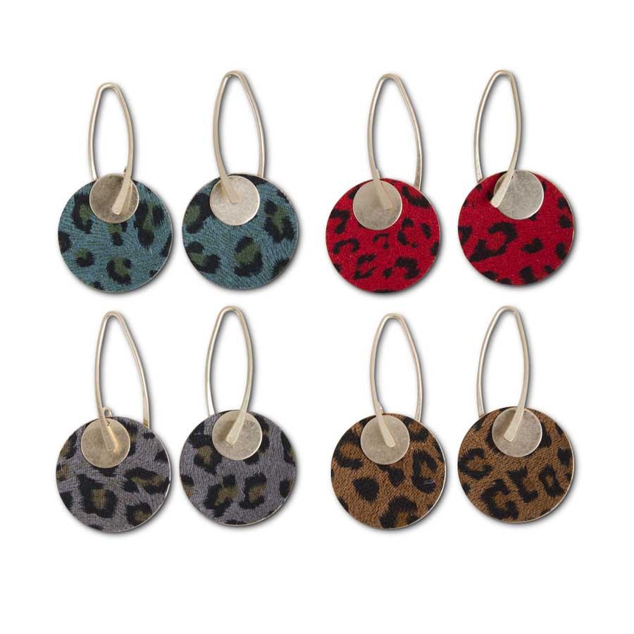 Leopard  Loop Post Earrings
