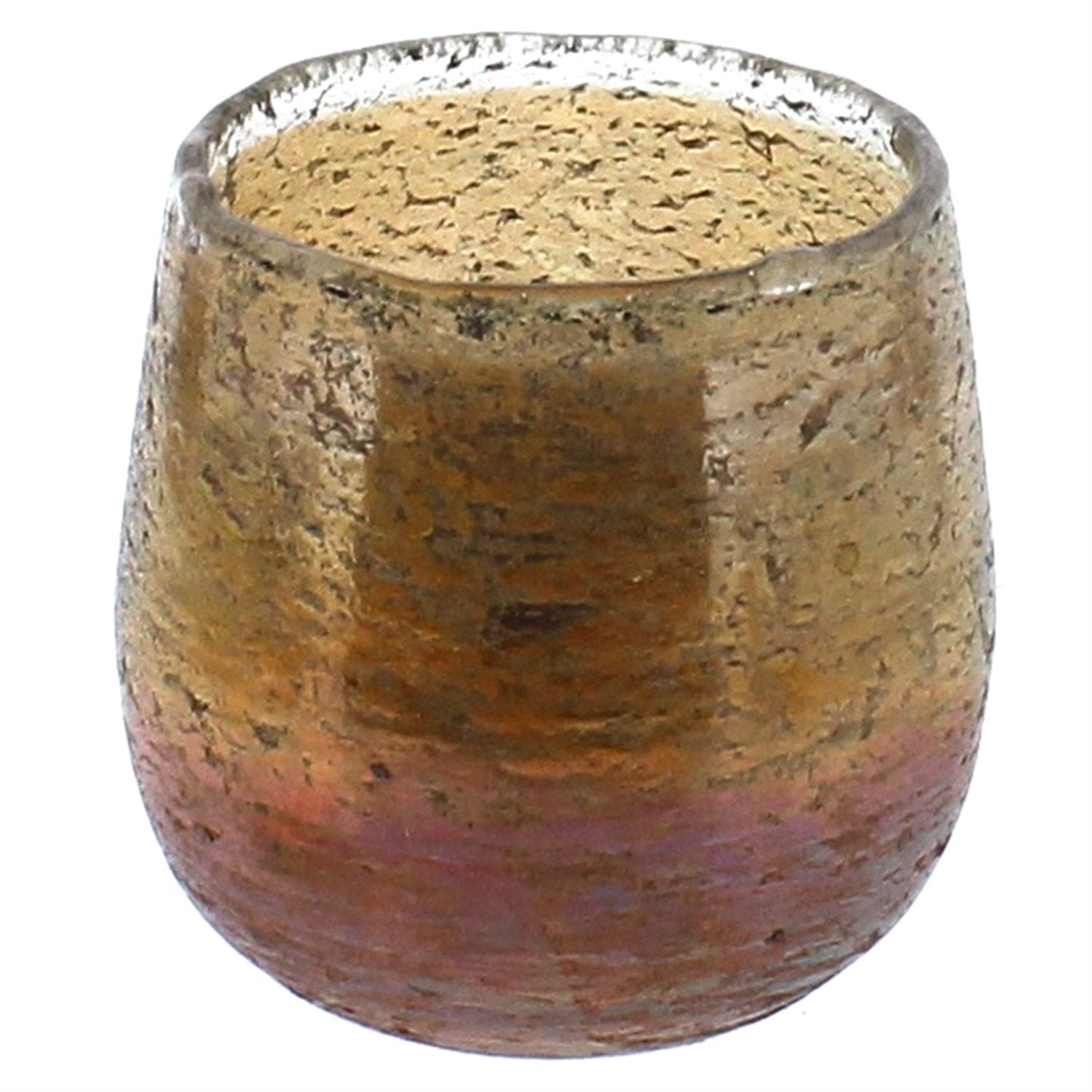 Gold & Orange Sunrise Glass Luster Hurricane