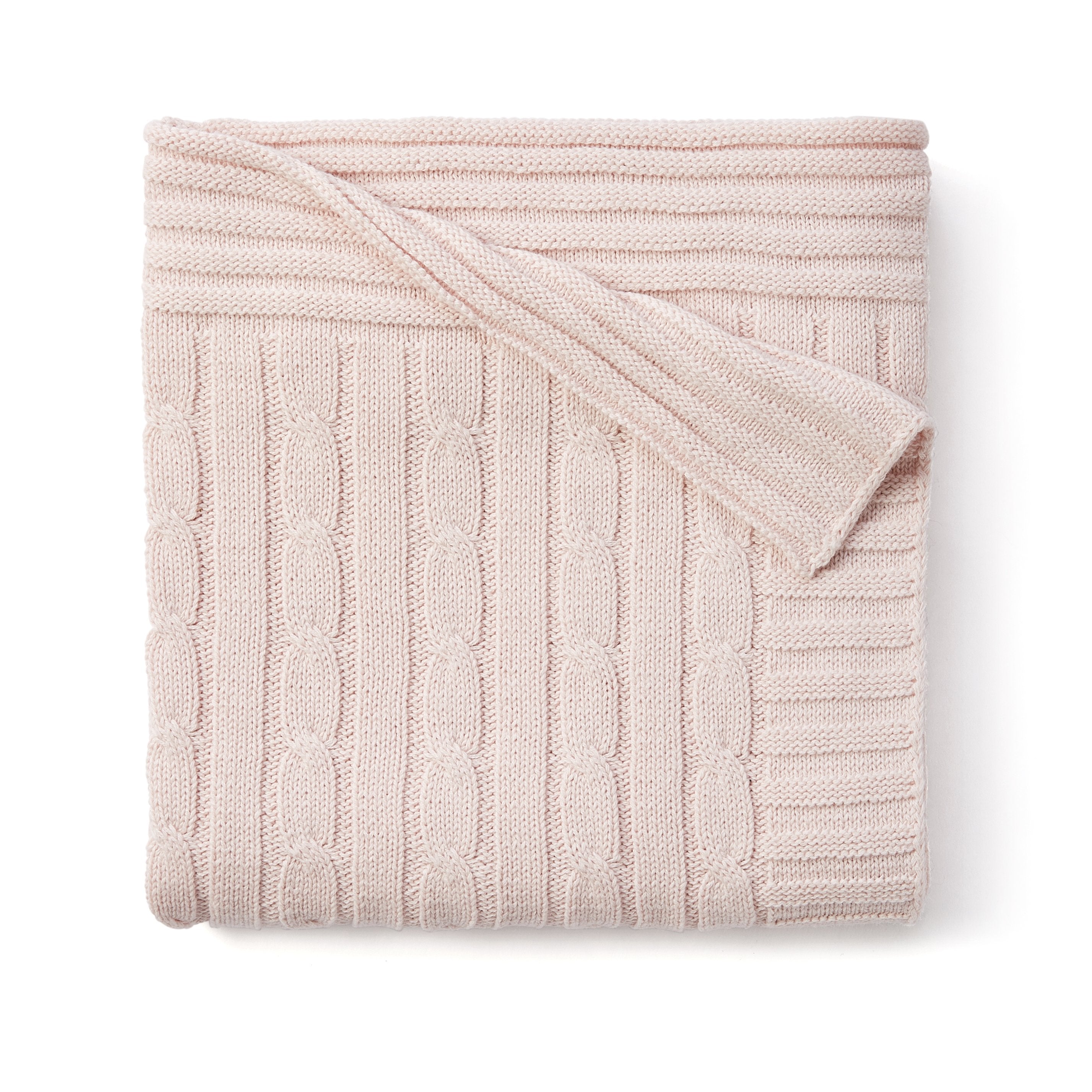 Cable Knit Cotton Baby Blanket
