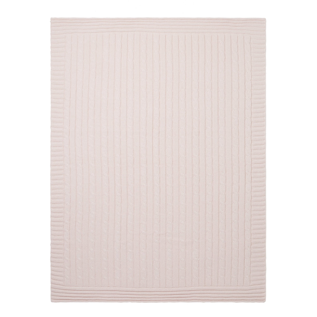 Cable Knit Cotton Baby Blanket