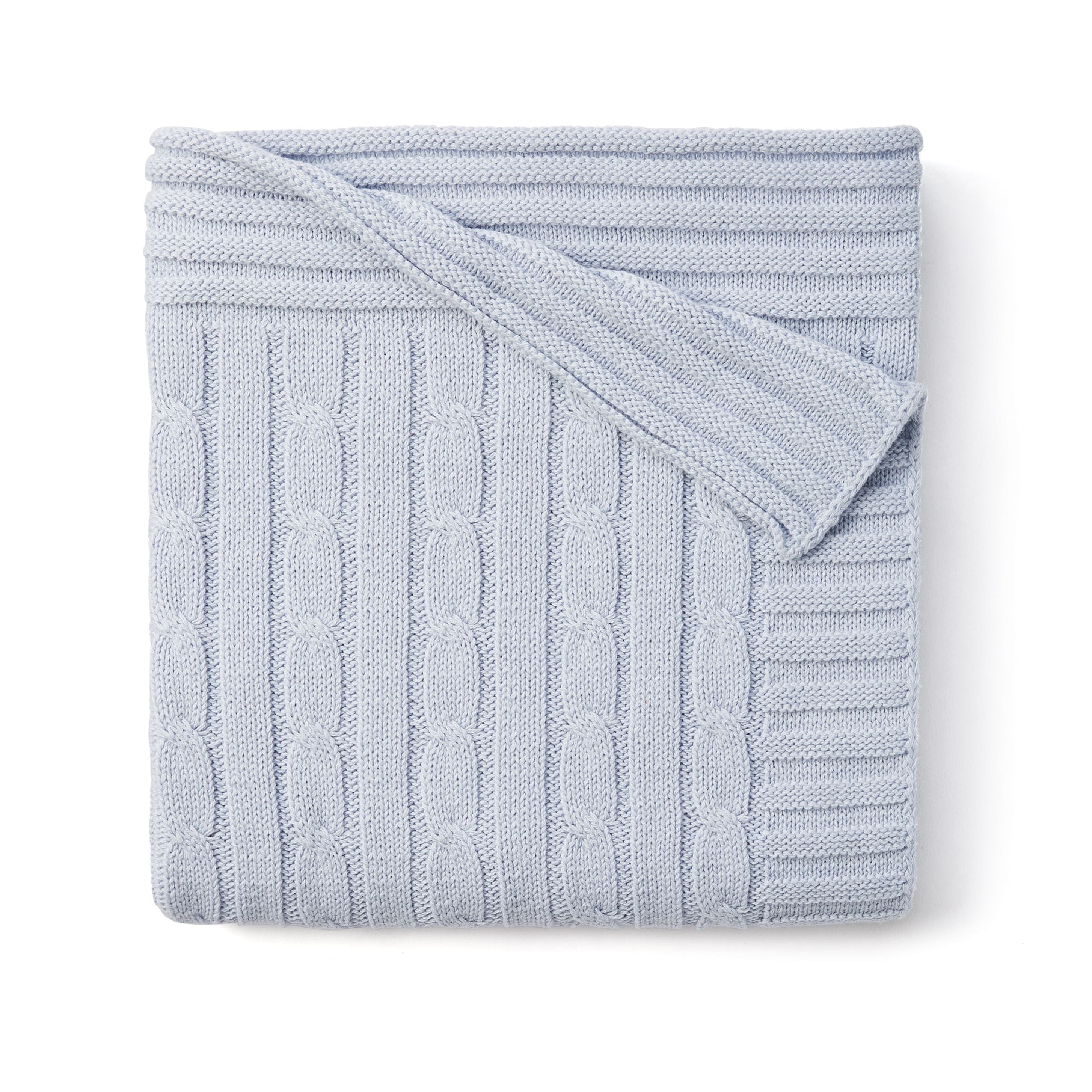 Cable Knit Cotton Baby Blanket