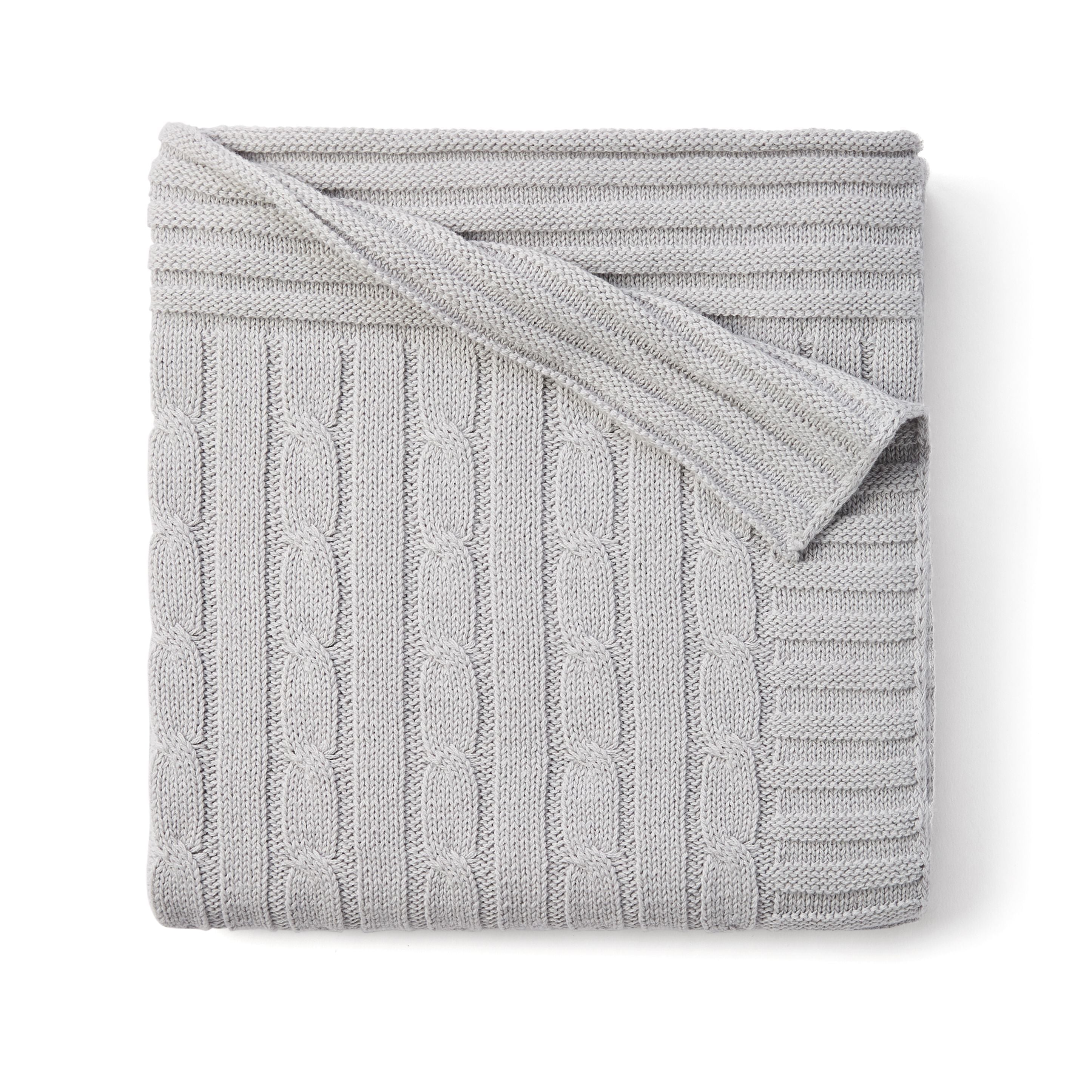 Cable Knit Cotton Baby Blanket