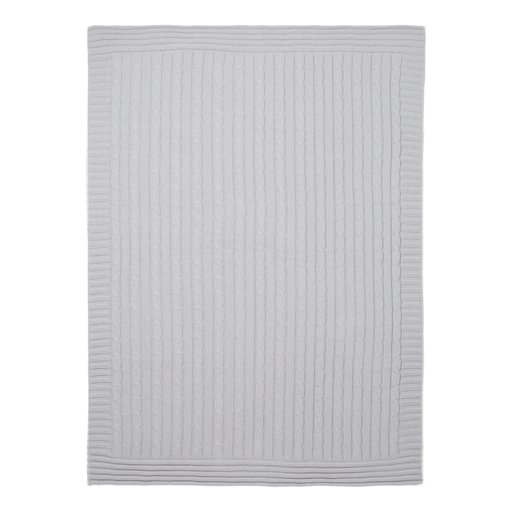 Cable Knit Cotton Baby Blanket
