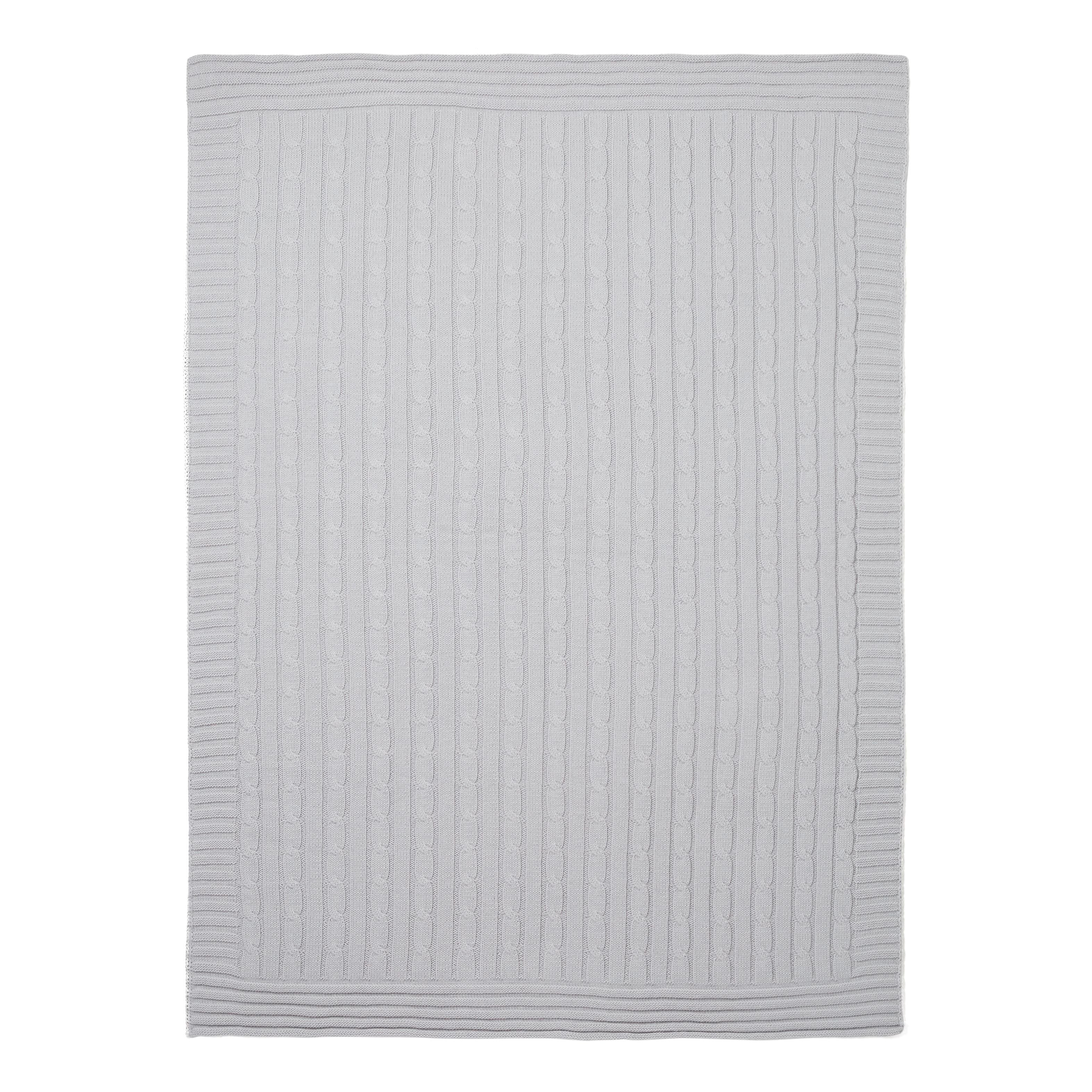 Cable Knit Cotton Baby Blanket