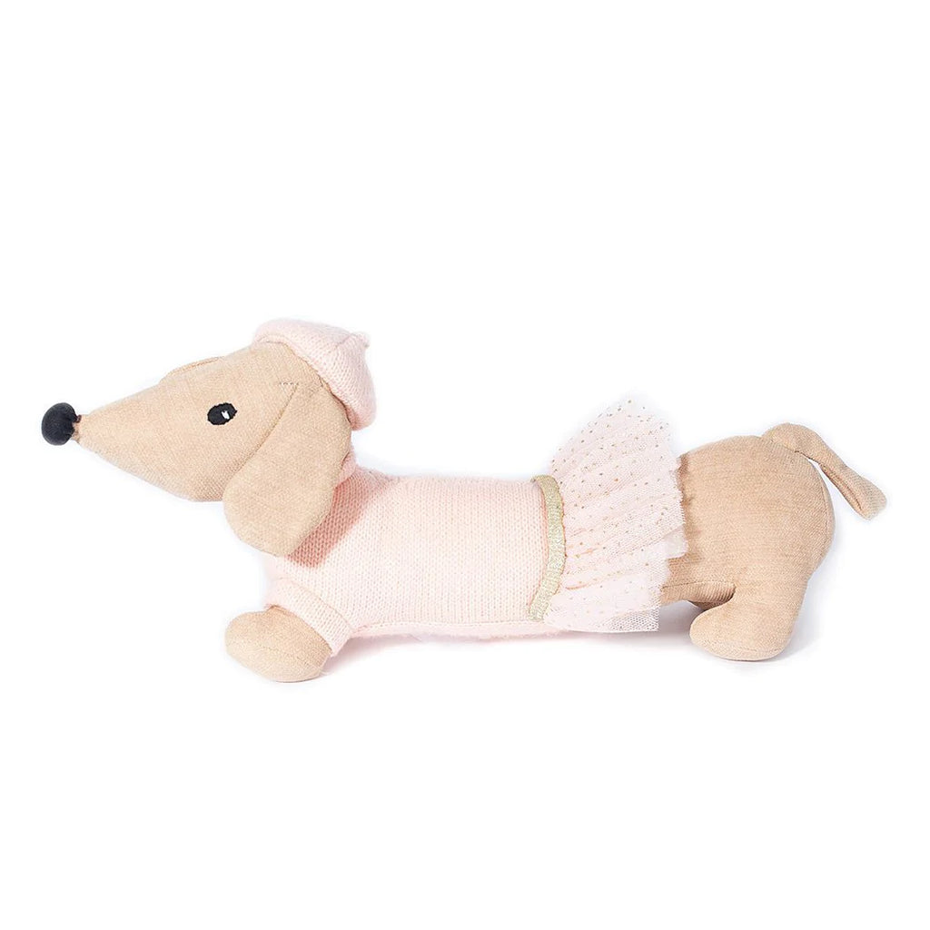 Mon Cheri Pink French Wiener Dog Plush Toy