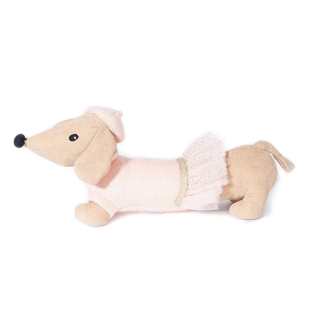 Mon Cheri Pink French Wiener Dog Plush Toy