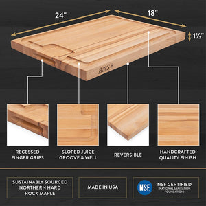 John Boos & Co. - Maple AUJUS Board | Reversible
