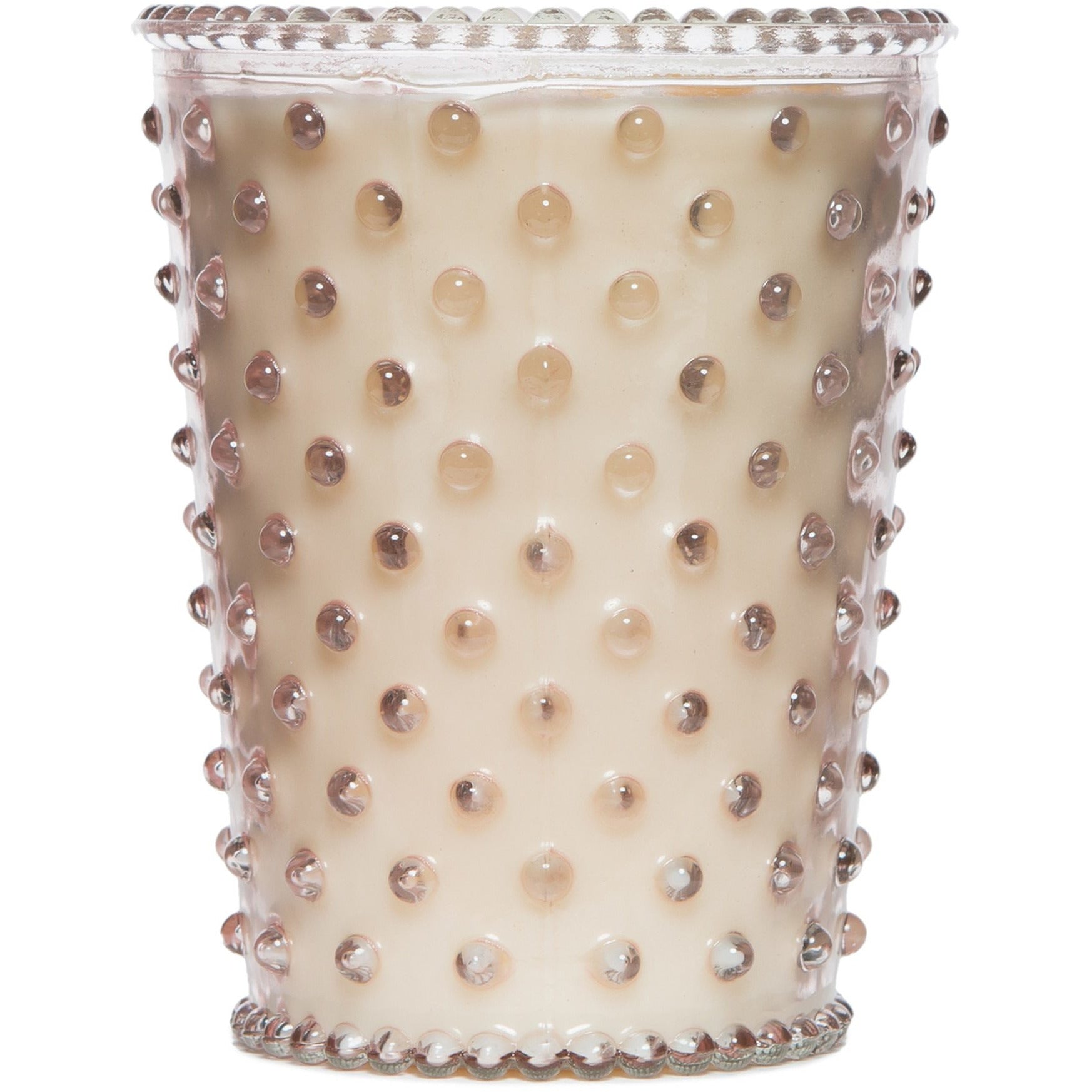 Hobnail Glass Candle