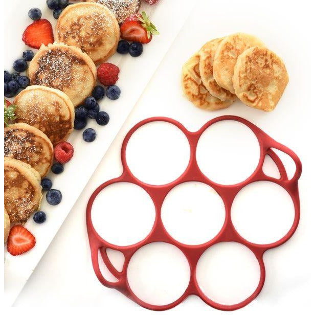 Red Silicone Silver Dollar Pancake/Egg Ring