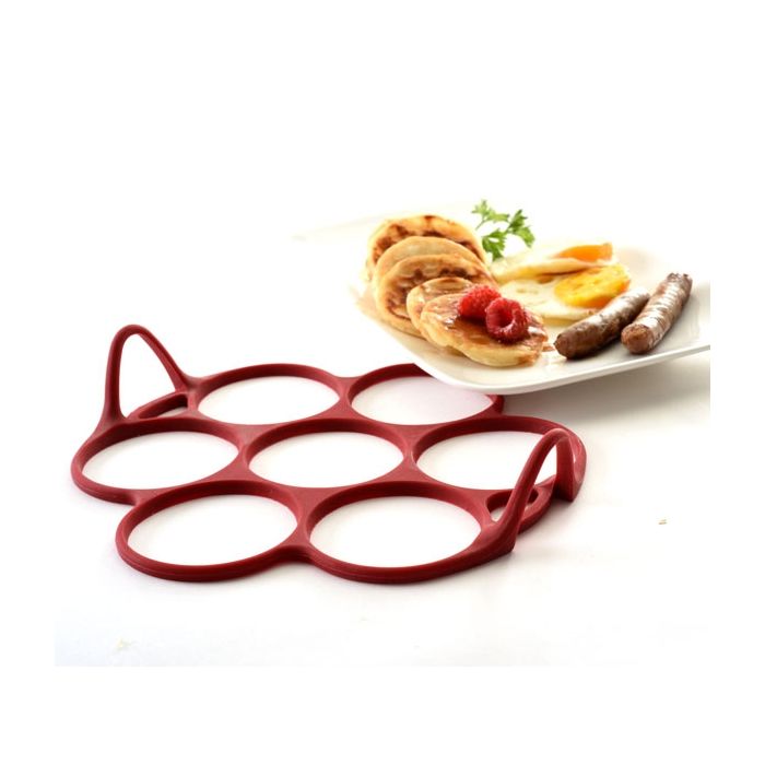 Red Silicone Silver Dollar Pancake/Egg Ring