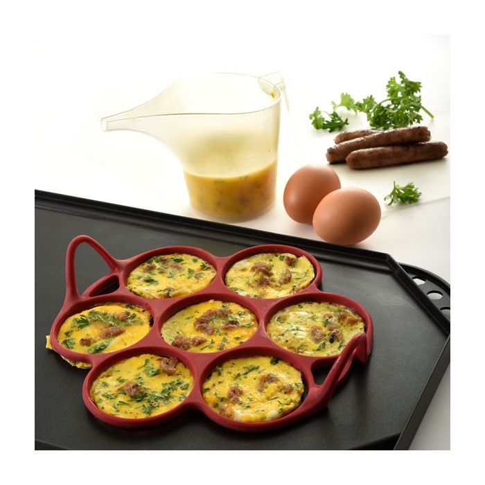 Red Silicone Silver Dollar Pancake/Egg Ring