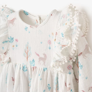 Pony Meadow Organic Muslin Dress & Bloomer Set