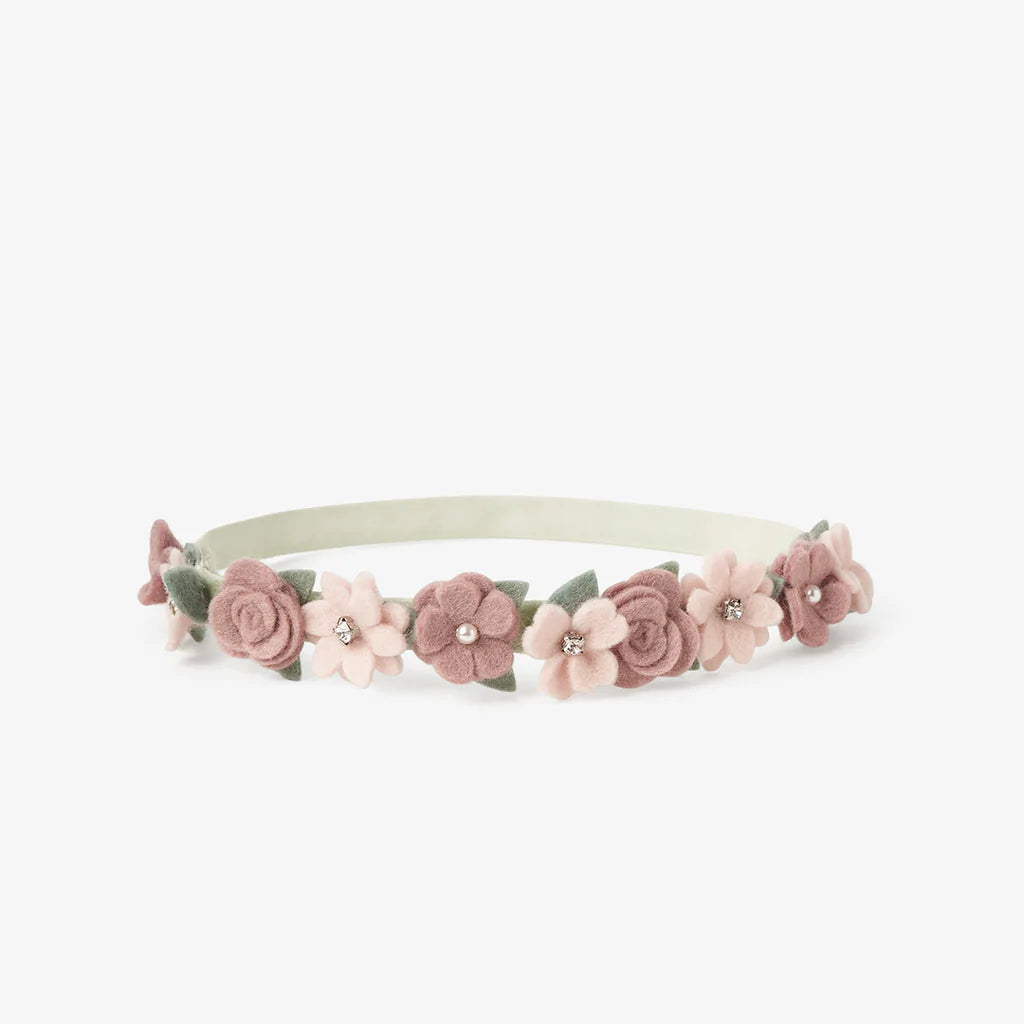 Rosette Floral Felt Baby Headband