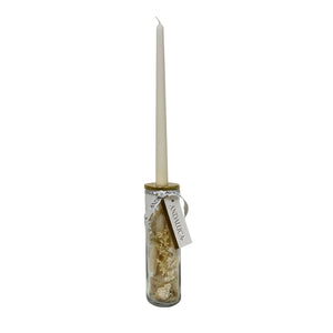 Botanical Taper Candle Holder: Tall | White Blossoms