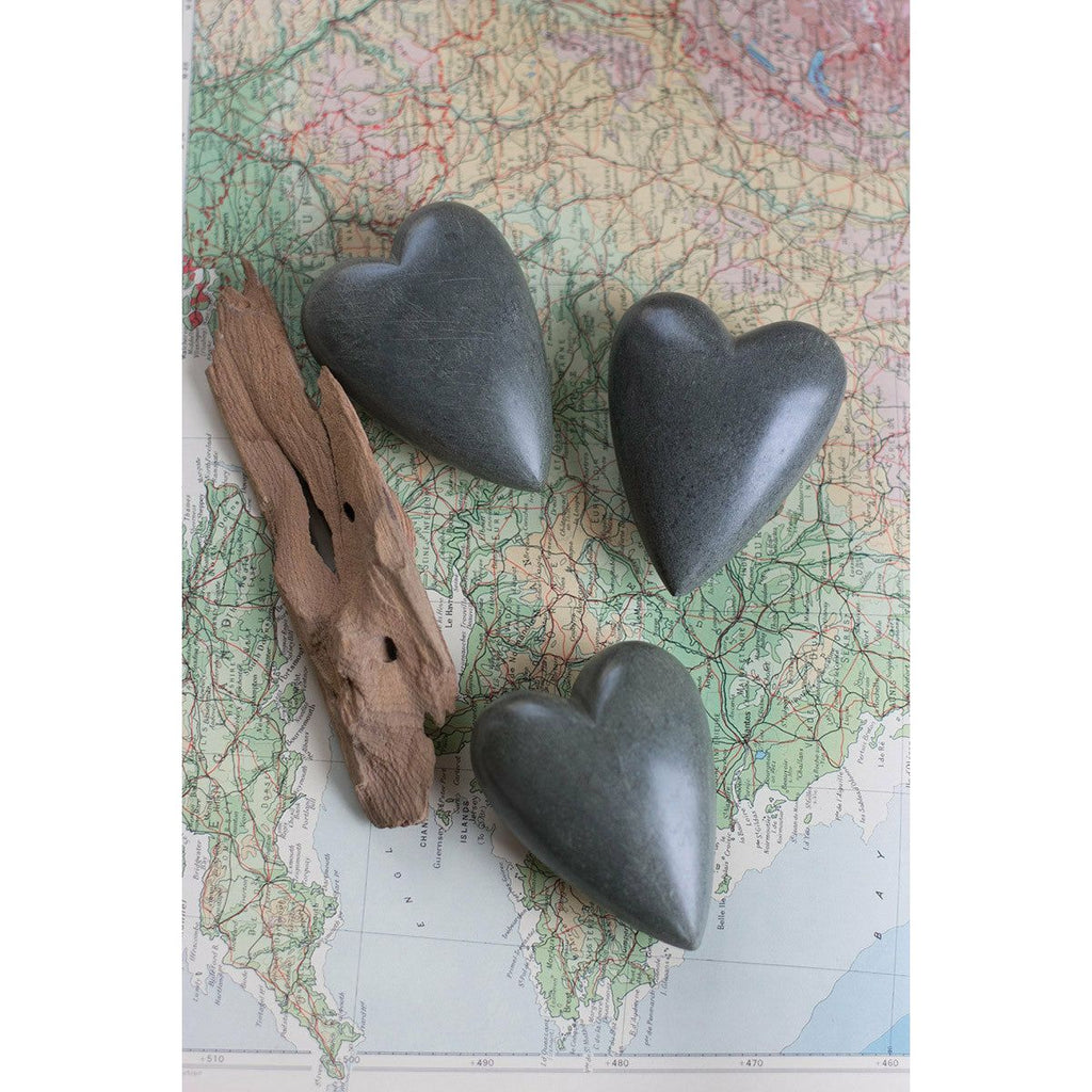Hand Carved Stone Hearts