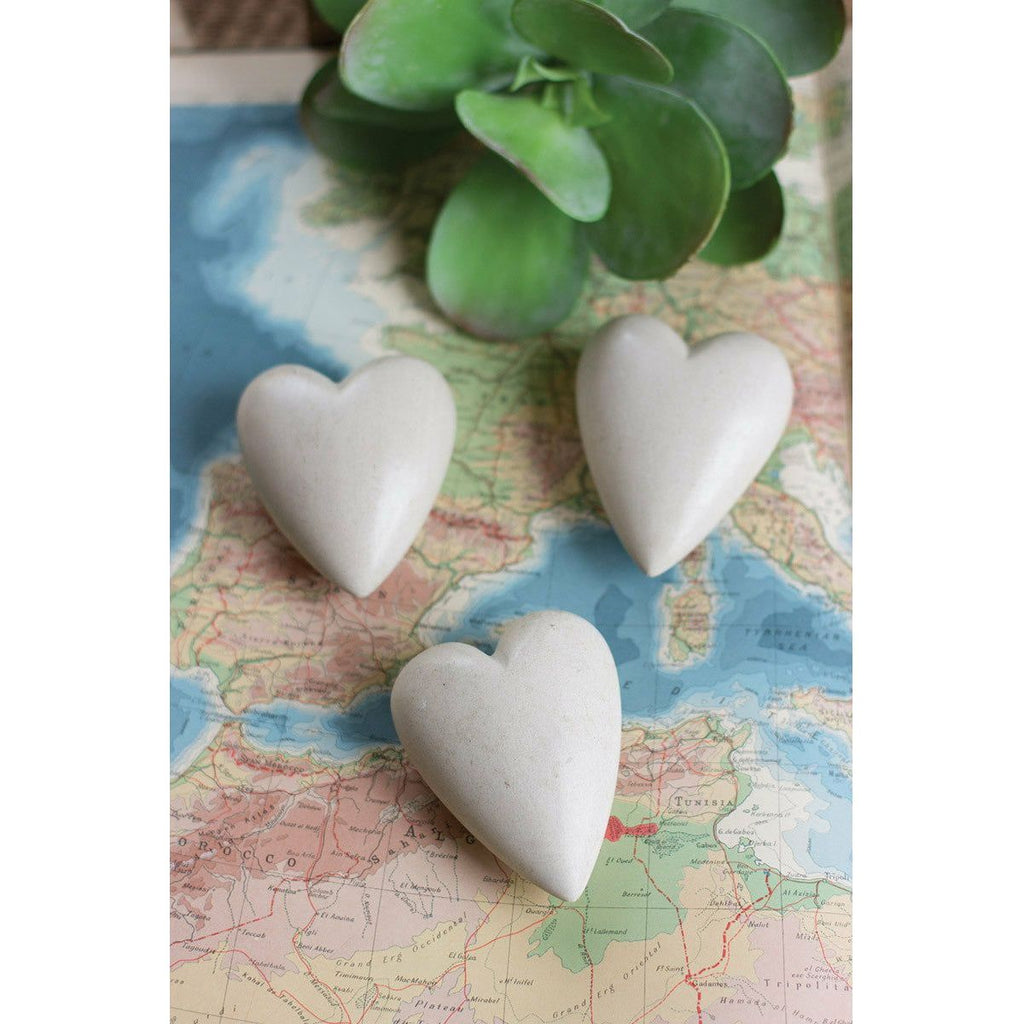 Hand Carved Stone Hearts