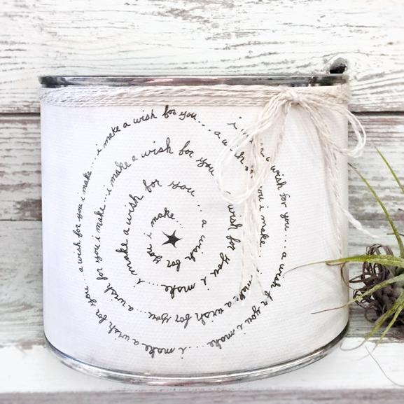 Scented Soy Paint Can Candle Wrapped w/Canvas Art