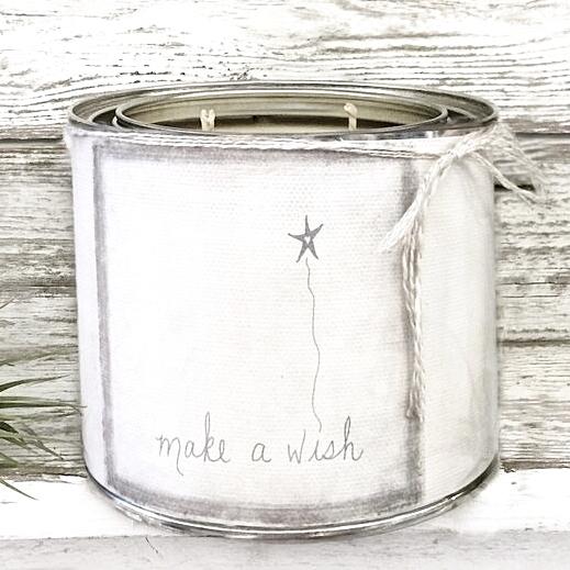 Scented Soy Paint Can Candle Wrapped w/Canvas Art