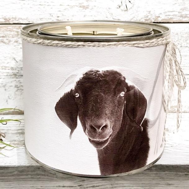 Scented Soy Paint Can Candle Wrapped w/Canvas Art