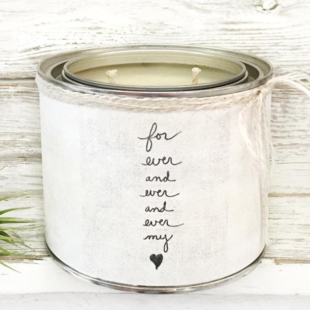 Scented Soy Paint Can Candle Wrapped w/Canvas Art