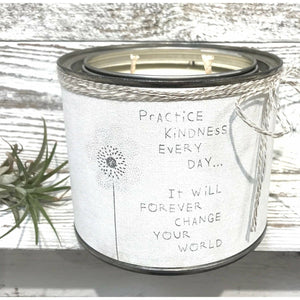 Scented Soy Paint Can Candle Wrapped w/Canvas Art