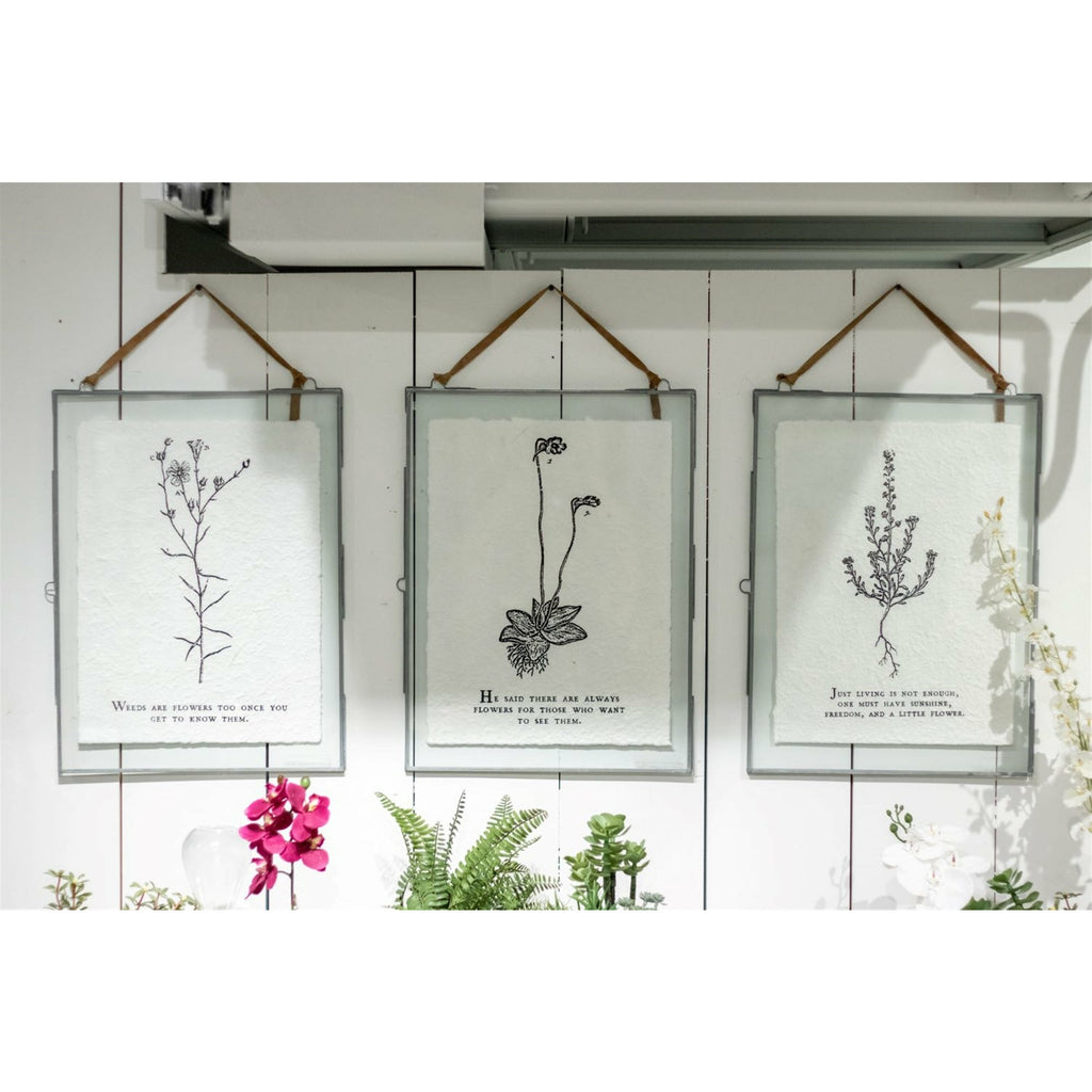 Glass & Metal Wall Hanging Picture Frame | Zinc