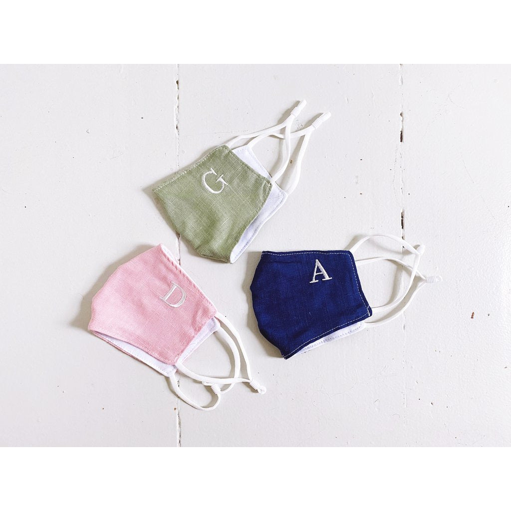 Embroidered Initial Face Mask