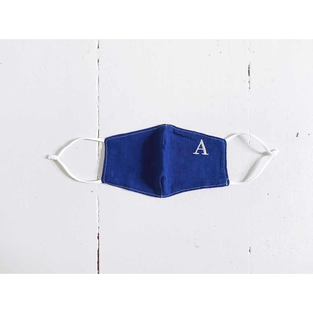 Embroidered Initial Face Mask