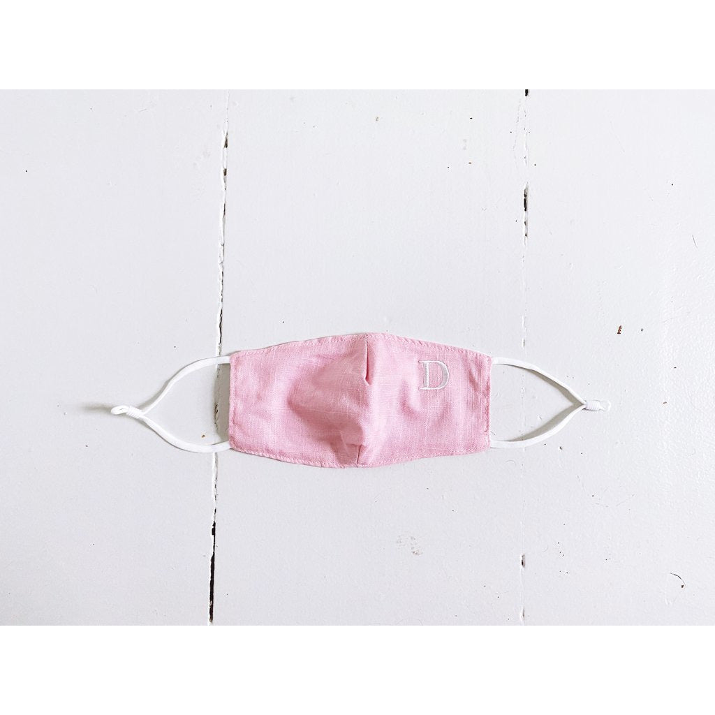Embroidered Initial Face Mask