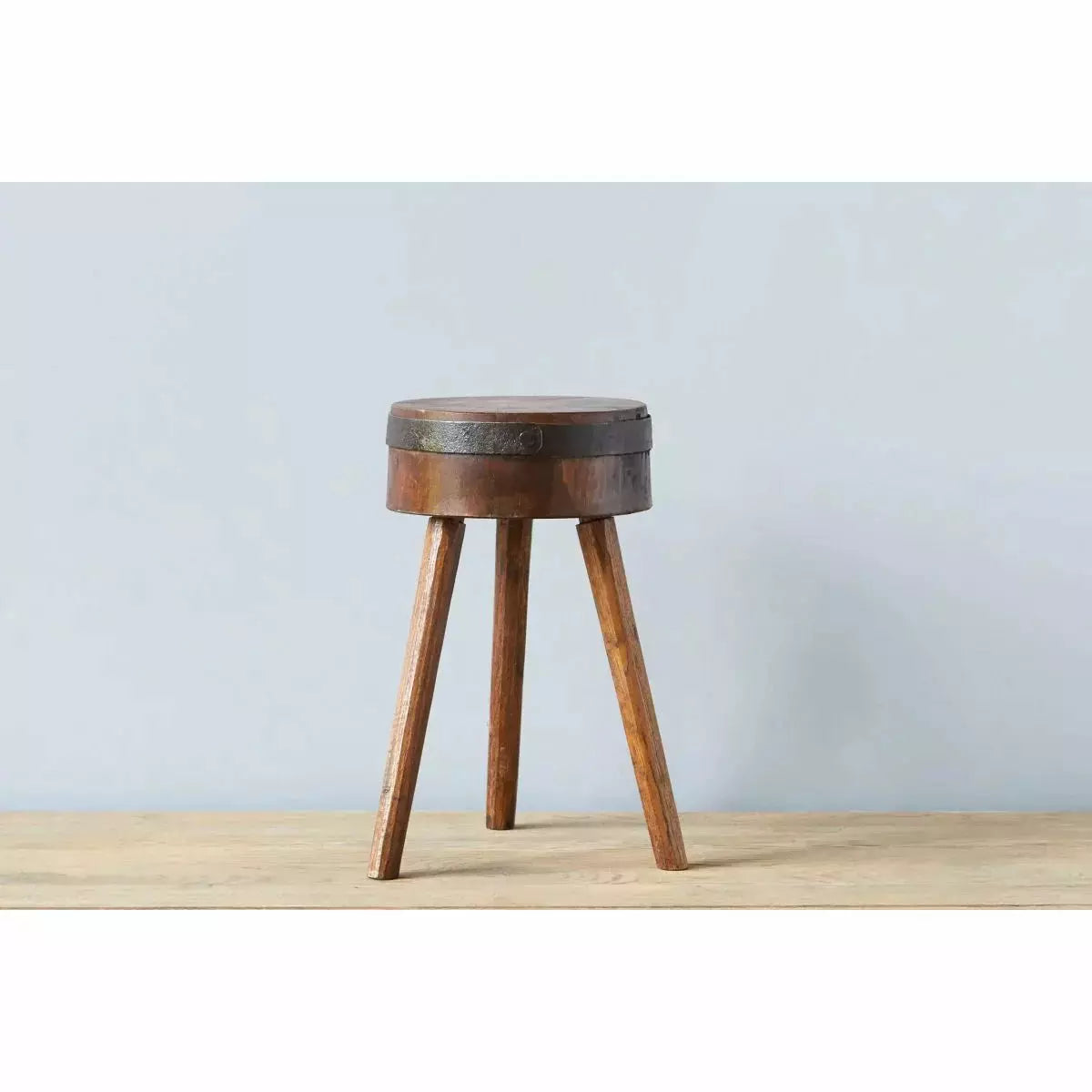 Found Chop Block Stool