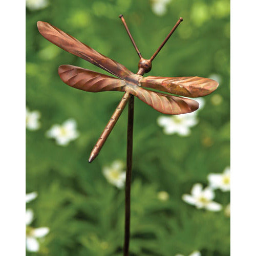 Dragonfly Garden Stake | Flamed Steel