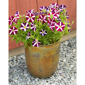 Round Planter | Flamed Steel