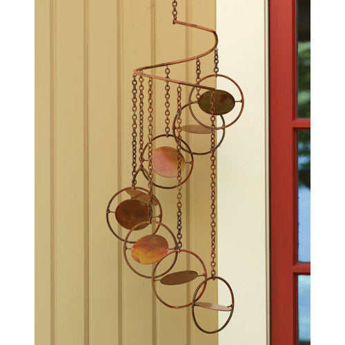 Circle Spiral Mobile | Flamed Steel