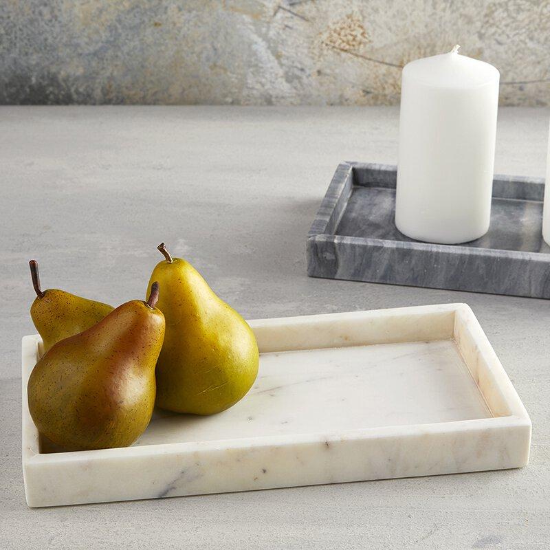 White Marble Rectangle Tray