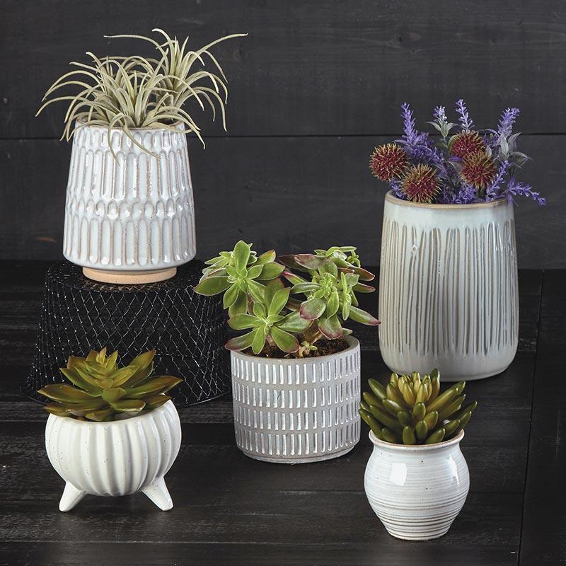 Porcelain Distressed Pot Planter