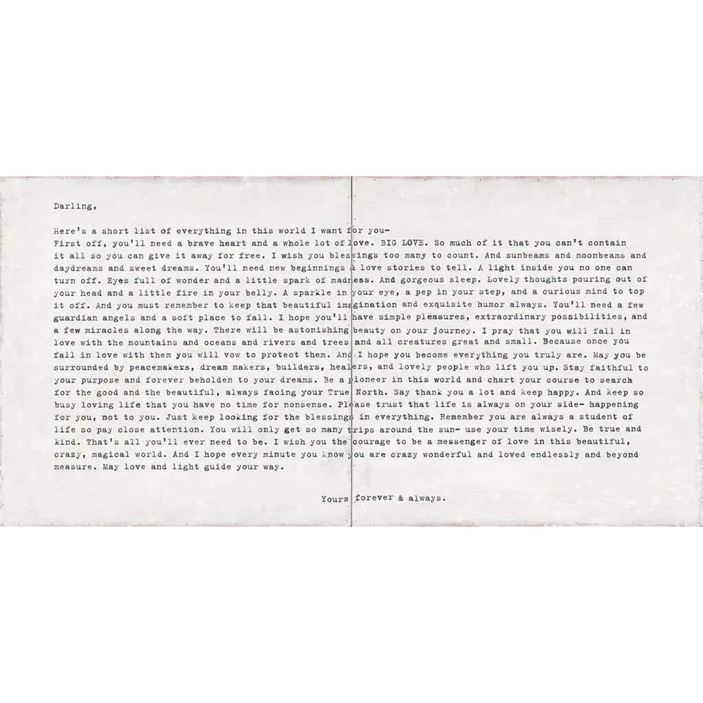 Camp Letter - Gallery Wrap Panels