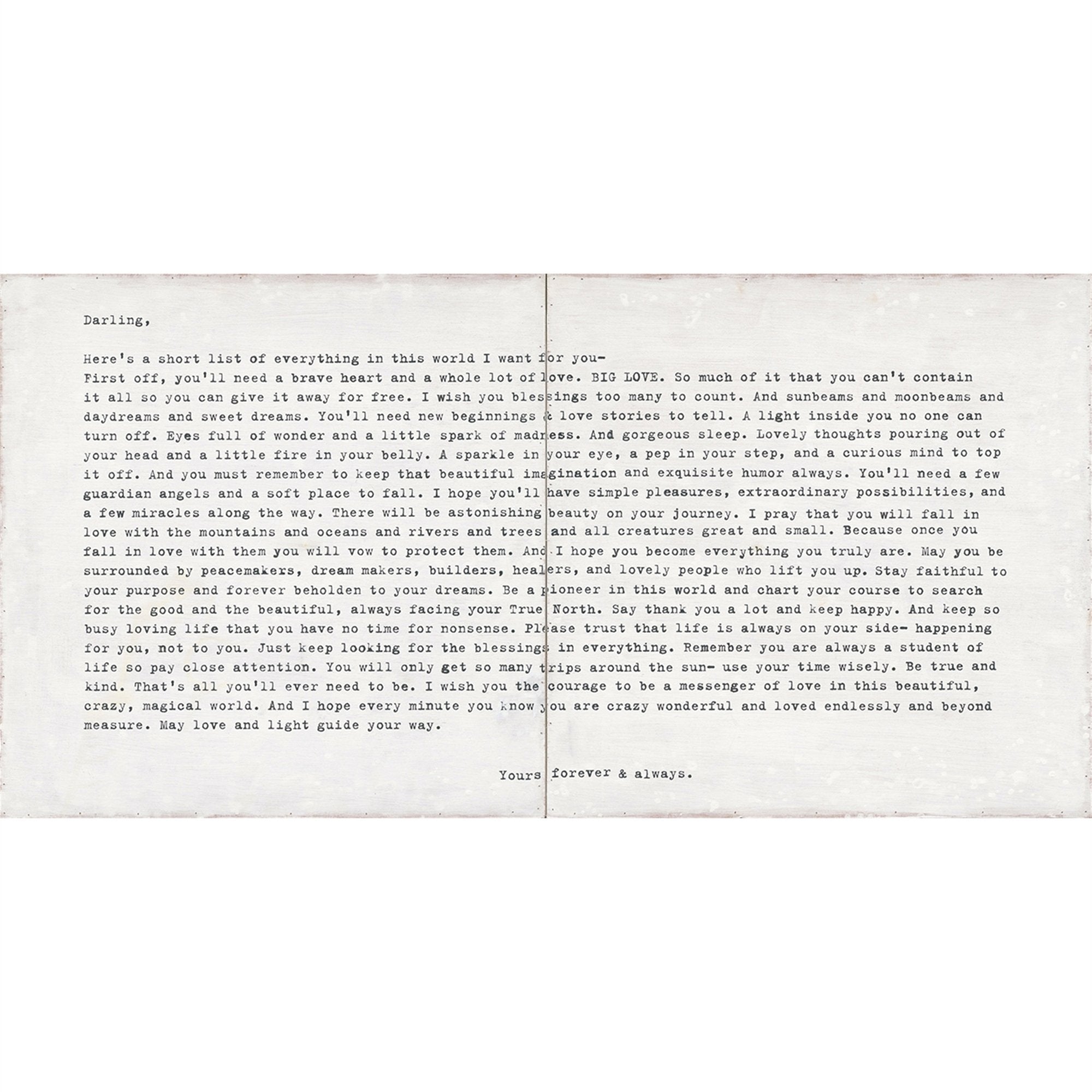 Camp Letter - Gallery Wrap Panels