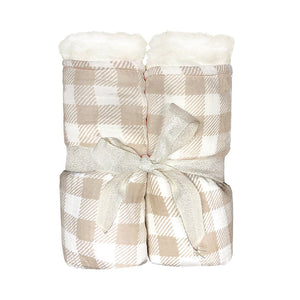 Plush Gingham Baby Blanket