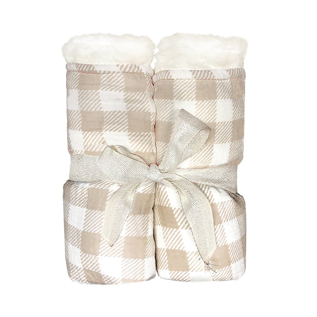 Plush Gingham Baby Blanket