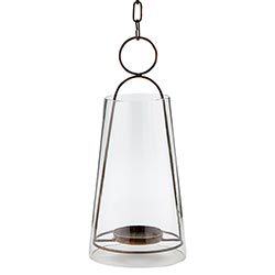 Metal & Glass Hanging Votive Holder