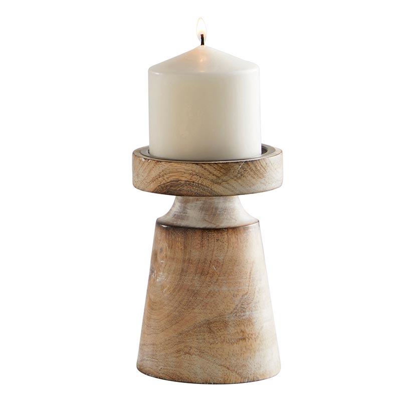 Mango Wood Candle Holder