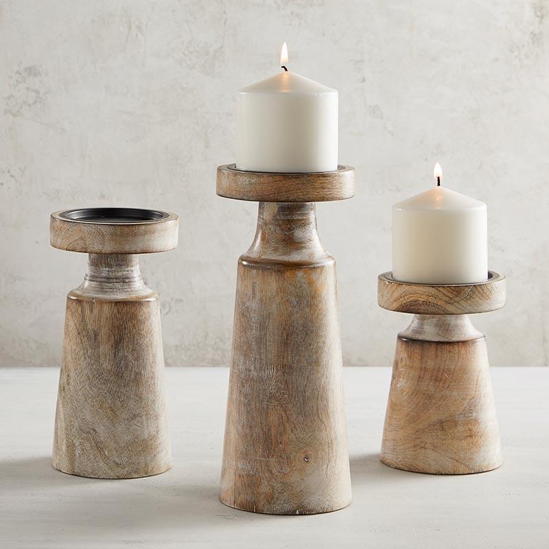 Mango Wood Candle Holder