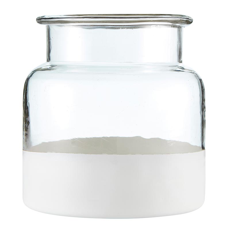 Jar Vase w/Matte White Base