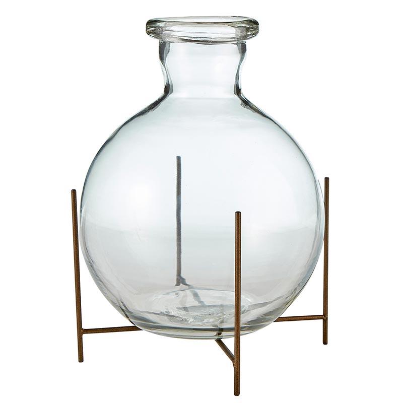 Bud Glass Vase w/Holder