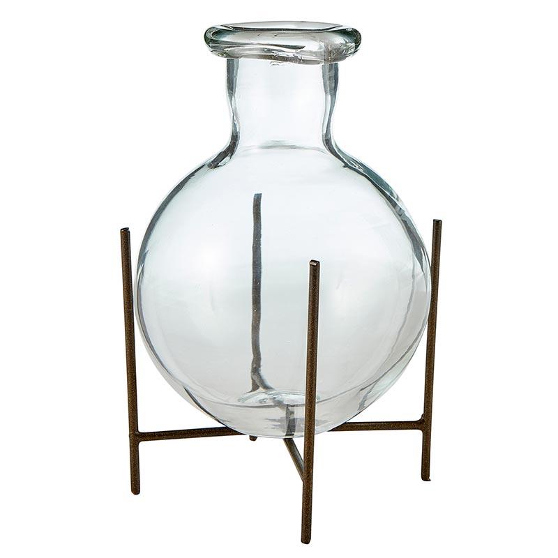 Bud Glass Vase w/Holder