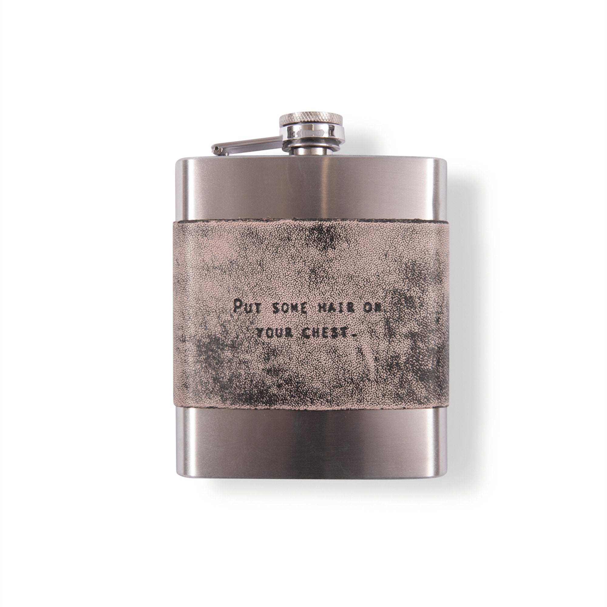 Grey Leather Quote Flasks - 2nd Edition
