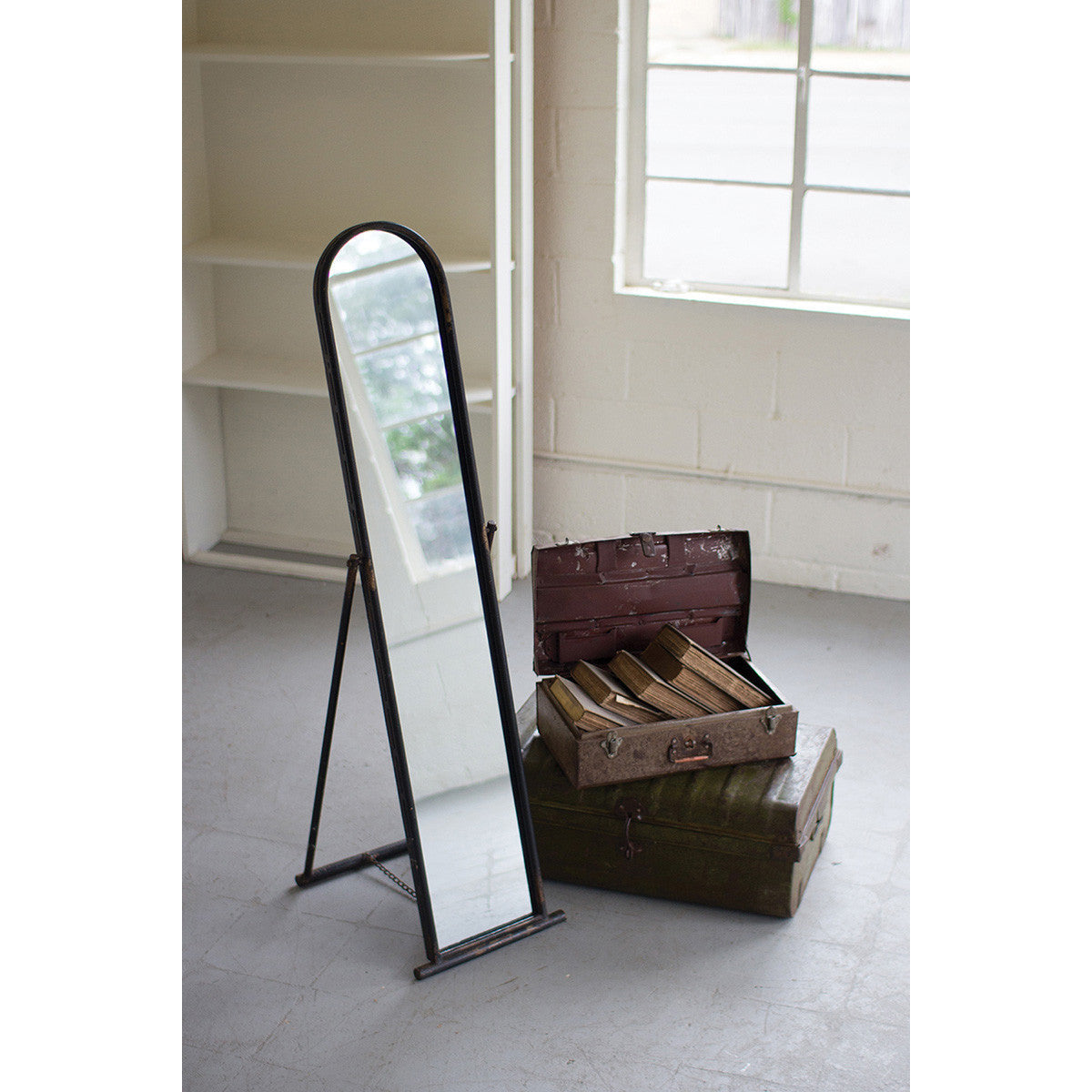 Metal Frame Floor Mirror