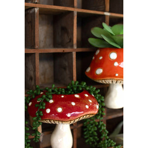 Ceramic Toadstool Wall Planter