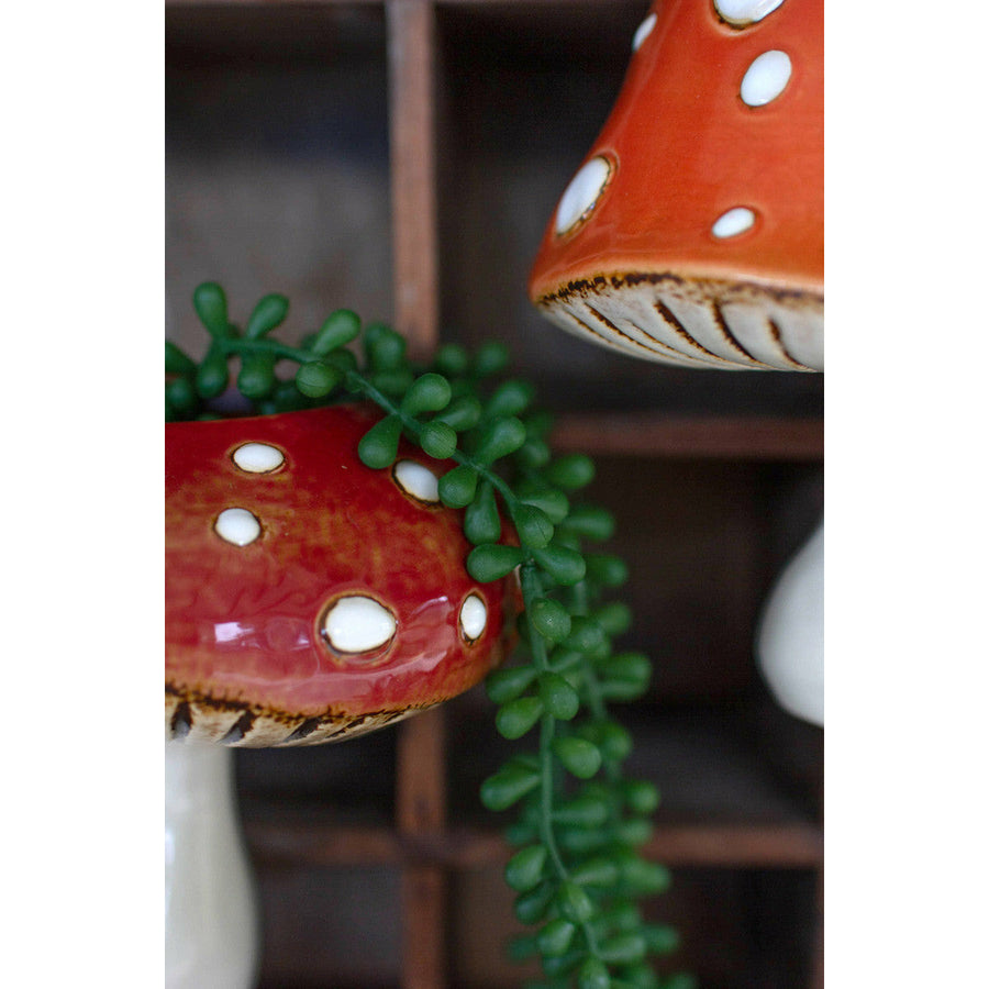 Ceramic Toadstool Wall Planter