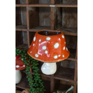 Ceramic Toadstool Wall Planter